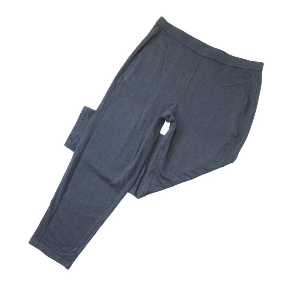 NWT Eileen Fisher Tapered Ankle in Ocean Blue Cozy Brushed Terry Hug Pants L